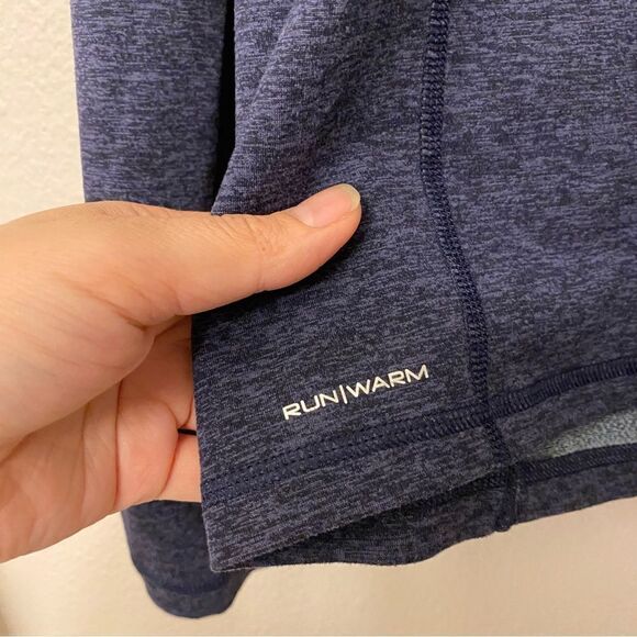 Saucony Men's Triumph 3D 1/2 Zip fleece lined running top jacket pullover blue S - Picture 6 of 12